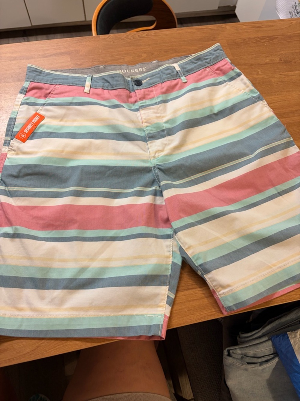 Dockers Men Pastel Multi-Stripe Shorts